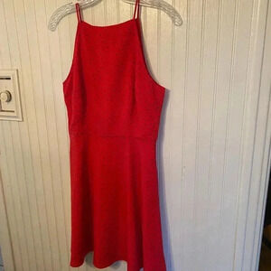 BB Dakota red and black skater dress